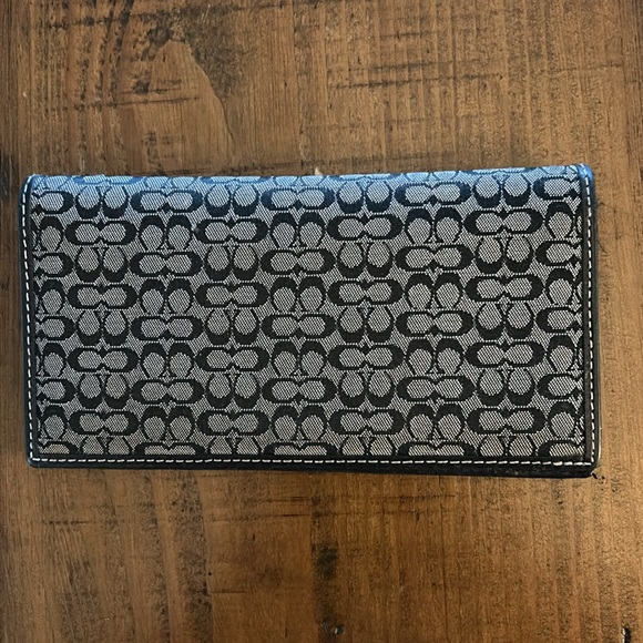 Coach checkbook (black) cover pre-owned - Picture 2 of 5
